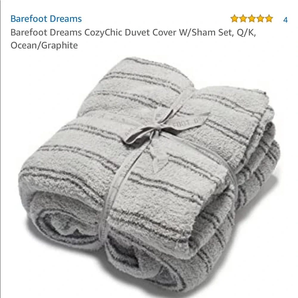 Barefoot Dreams NWT CozyChic Duvet Cover W/Sham Set